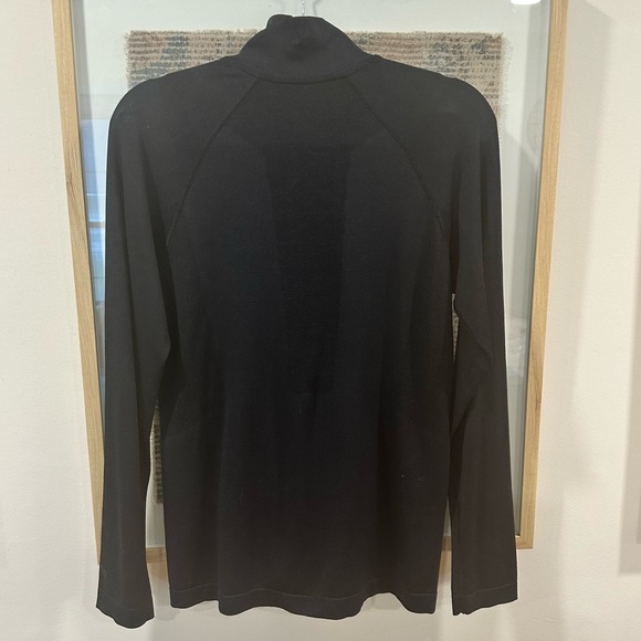 QOR 1/2 Zip Pullover Top Black Small Medium Long Sleeves - Picture 4 of 4